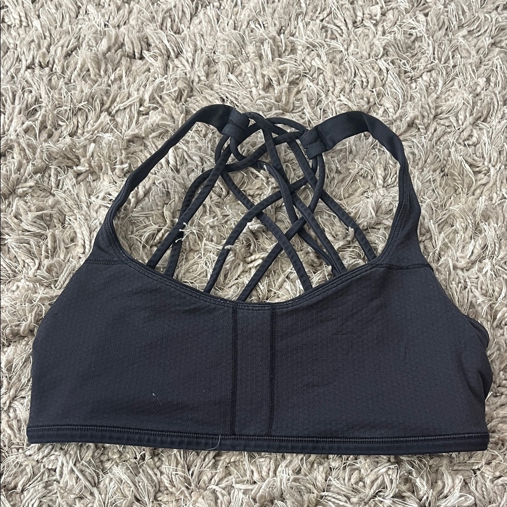 Lululemon Athletica Black Strappy Sports Bra